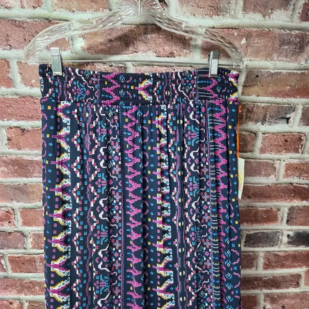 Women's KNOX ROSE‎ Geometric Aztec Tiered Skirt Medium